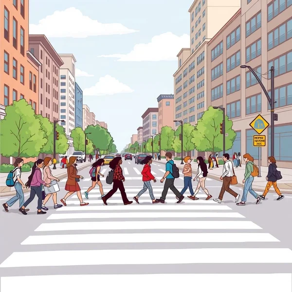 Image of a pedestrian crossing