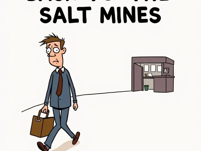 Understanding the idiom Back To The Salt Mines
