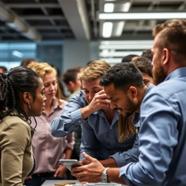 Image representing the idiom "All Hands On Deck" with people working together