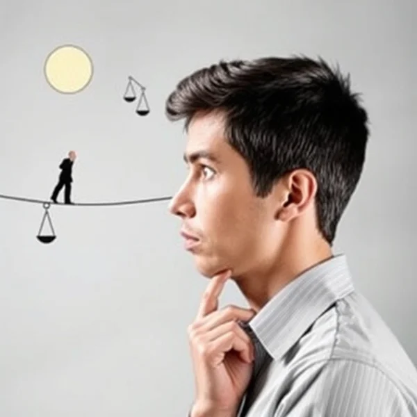 Man considering a big decision, illustrating the idiom Bet The Farm