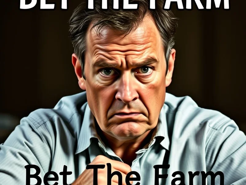 Man considering a big decision, illustrating the idiom Bet The Farm