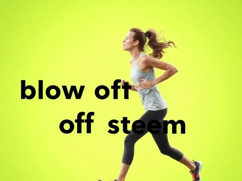 Person exercising to Blow Off Steam, releasing stress