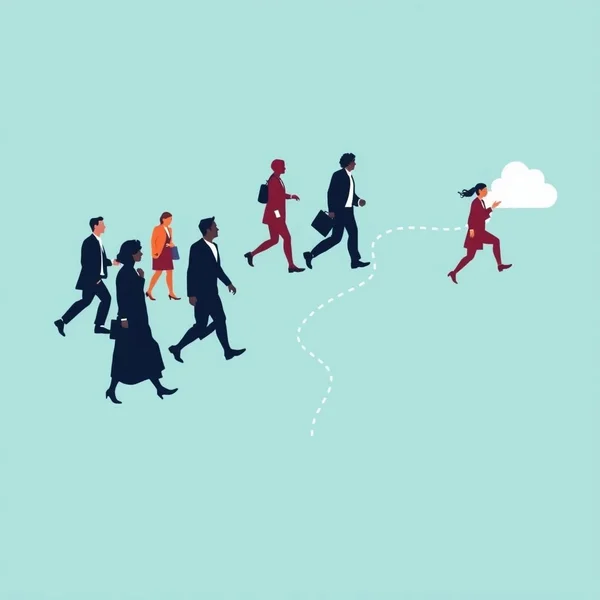 Imagen que muestra a profesionales moviéndose, ilustrando el concepto de Brain Drain