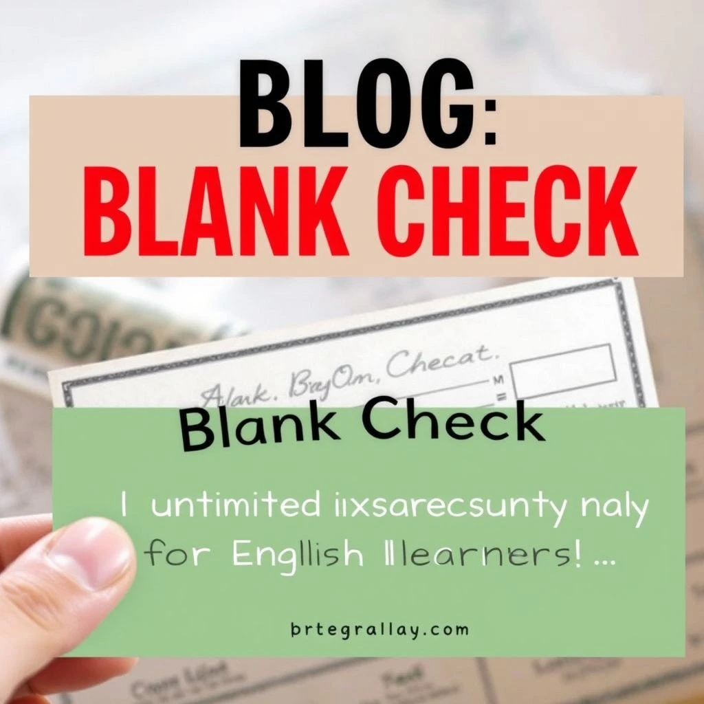 Blank Check Significado e Uso do Idioma para Aprendizes