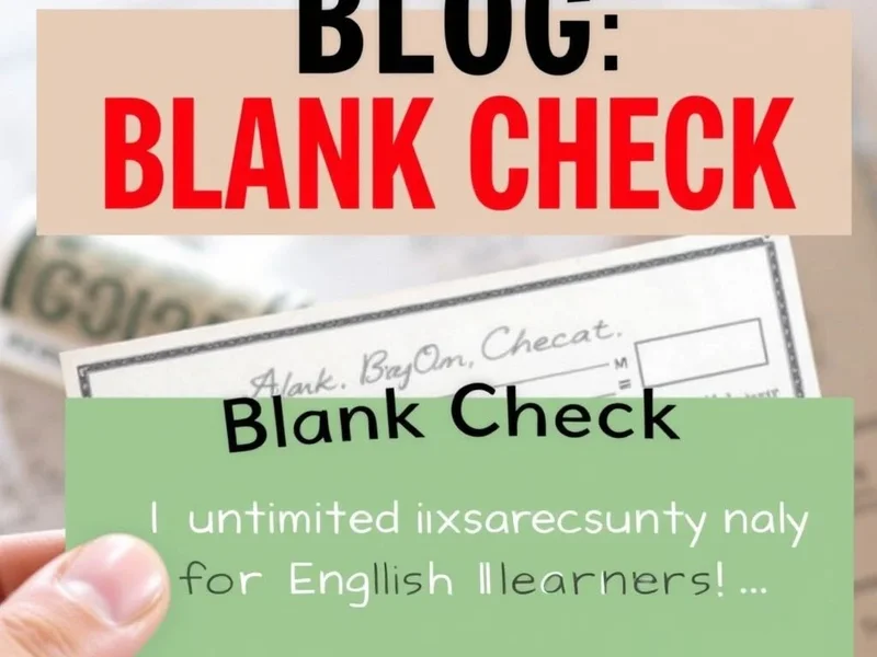 Compreendendo o significado do idioma Blank Check