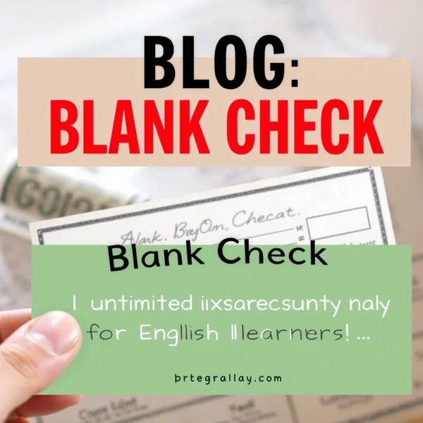 Compreendendo o significado do idioma Blank Check