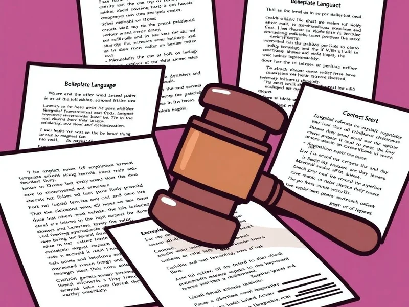 Representación visual de Boilerplate Language en un documento