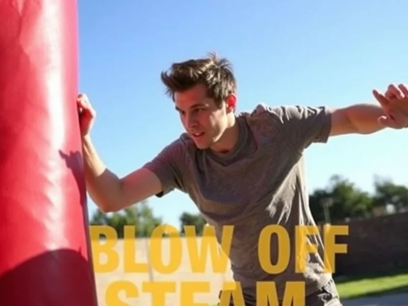 Person exercising to Blow Off Steam, releasing stress