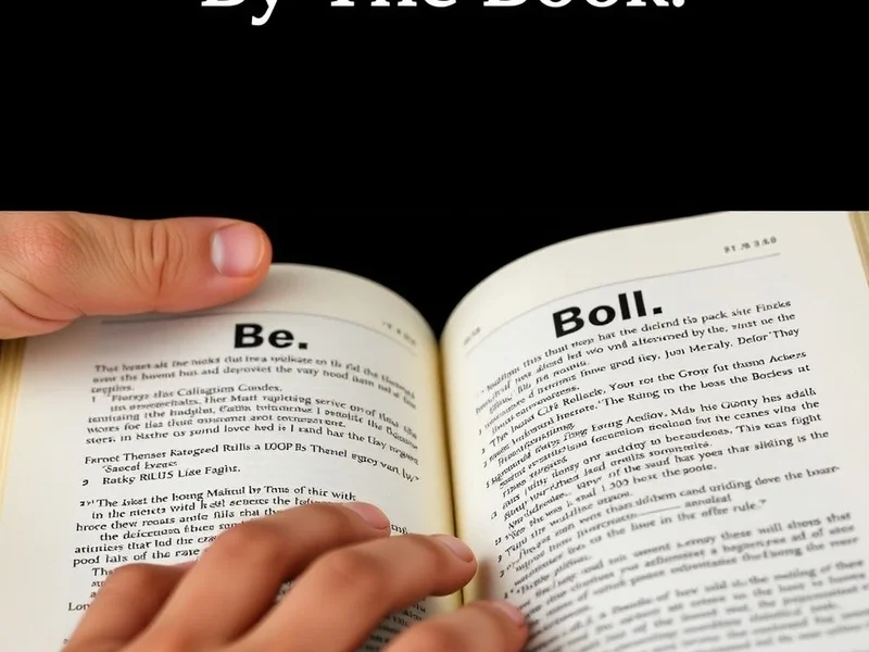 Image showing a person following a rule book to understand 'By The Book'