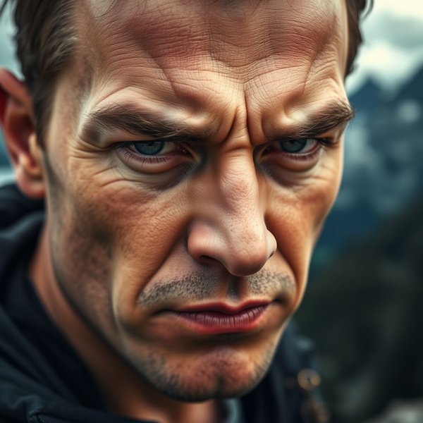 A determined person ready to Bite The Bullet, symbolizing facing a challenge