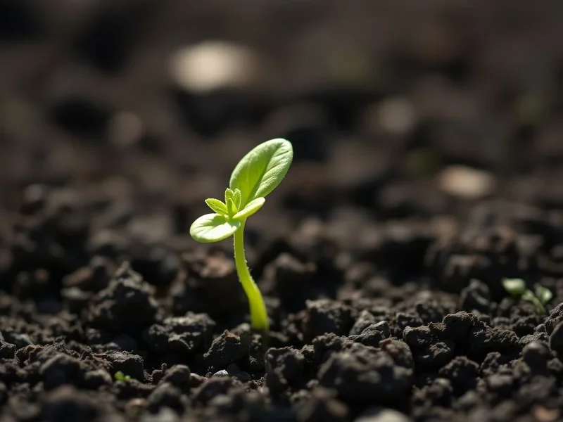 Image of a sprout breaking through soil, symbolizing how to Break New Ground