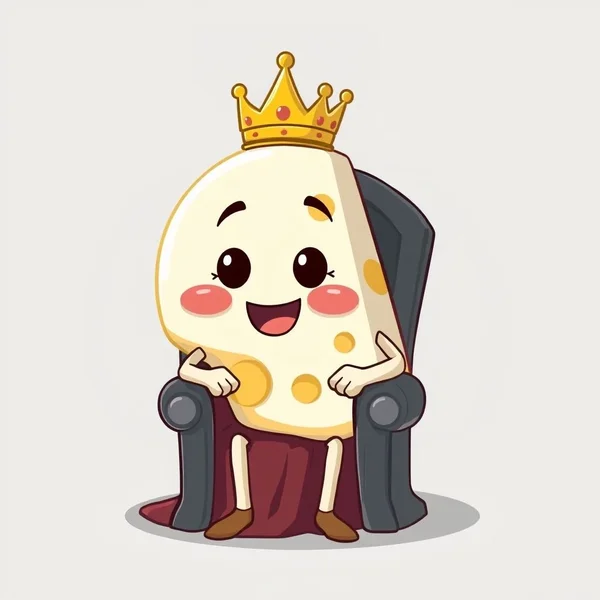 A stylized graphic representing an important person, perhaps with a subtle cheese motif, with the text "The Big Cheese: An Important Person Idiom"