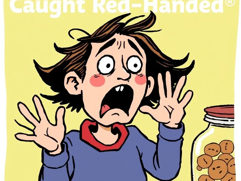 Understanding the idiom Caught Red-Handed