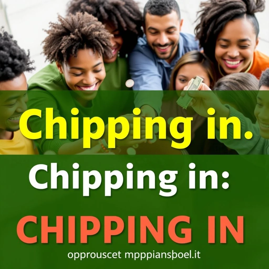 Thành Ngữ "Chip In": Ý Nghĩa, Cách Dùng & Ví Dụ Cho Người Học