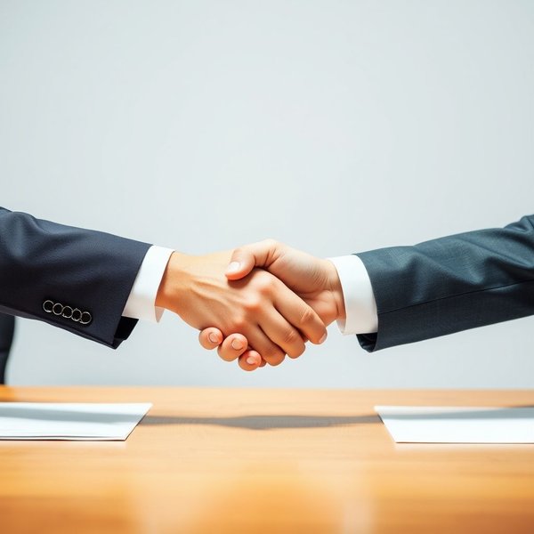 Image showing professionals shaking hands to Close The Deal