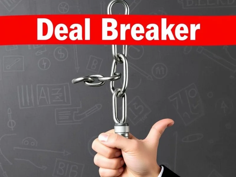 Image of a broken chain representing a "Deal Breaker"