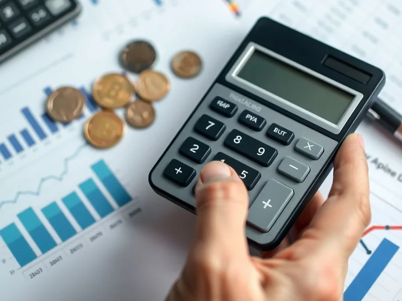 Uma calculadora e planilhas ilustrando o conceito de como Crunch The Numbers