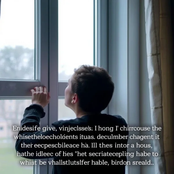 Image showing a person thoughtfully looking out a window, illustrating the concept of Come To Terms With