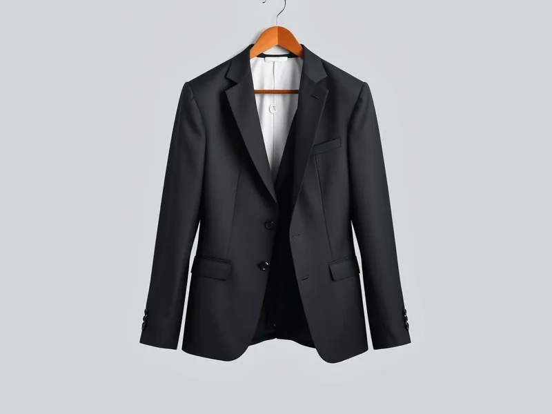 Um terno vazio pendurado em um cabide, simbolizando o idioma "Empty Suit"