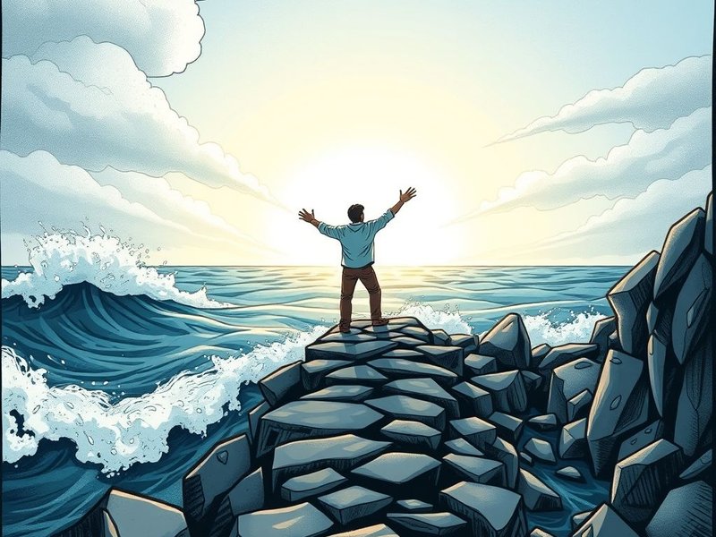 Image depicting determination: Someone achieving a goal despite obstacles, with the text "Come Hell Or High Water" overlaid