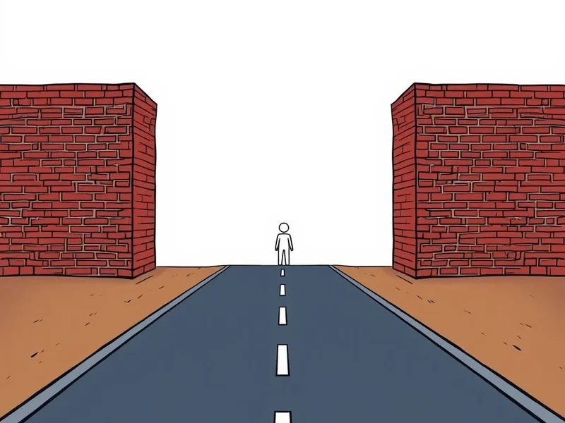 Illustration of a road leading to a brick wall, signifying a Dead End Job
