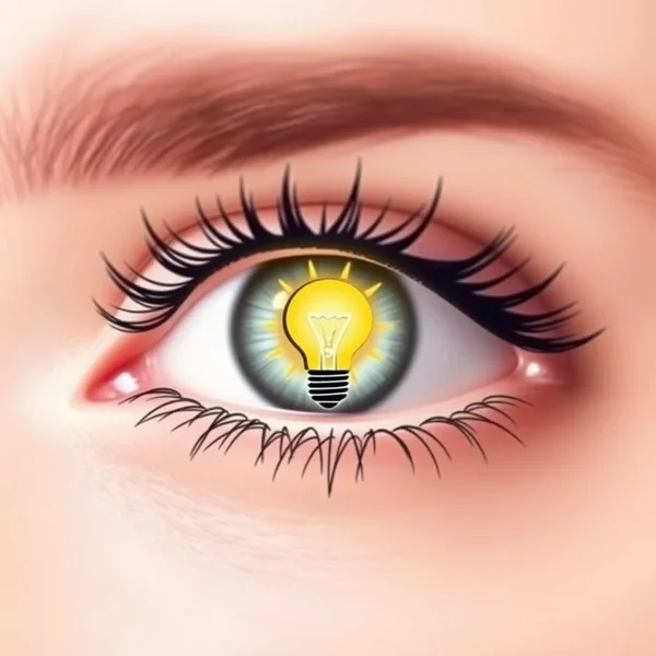 Image of a wide open eye with a lightbulb, signifying an eye-opener moment