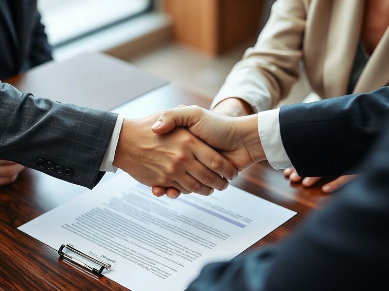 Image showing professionals shaking hands to Close The Deal