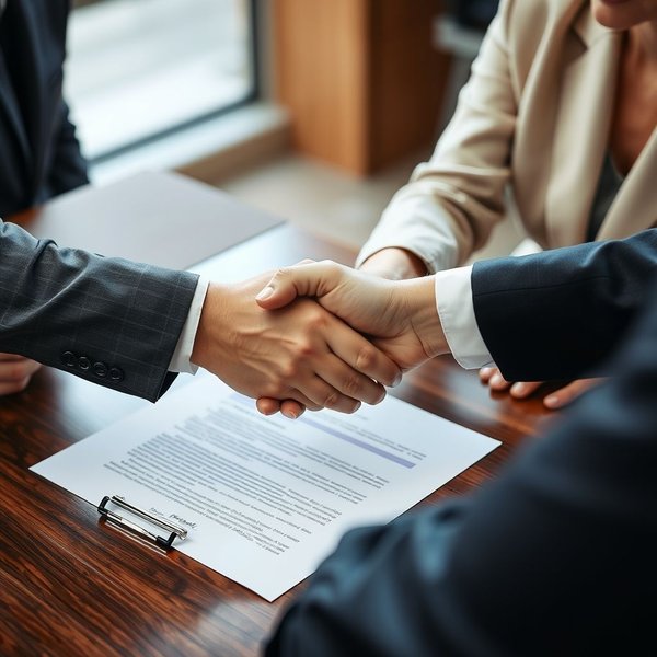 Image showing professionals shaking hands to Close The Deal