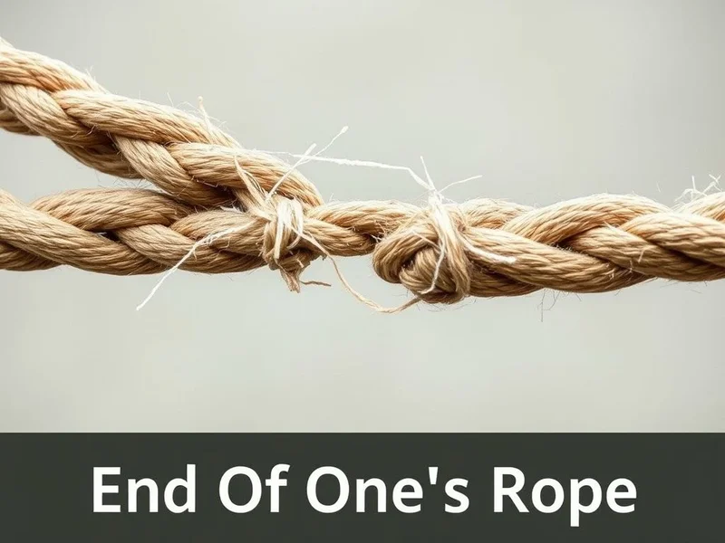 Image of a frayed rope, illustrating the meaning of End Of One's Rope