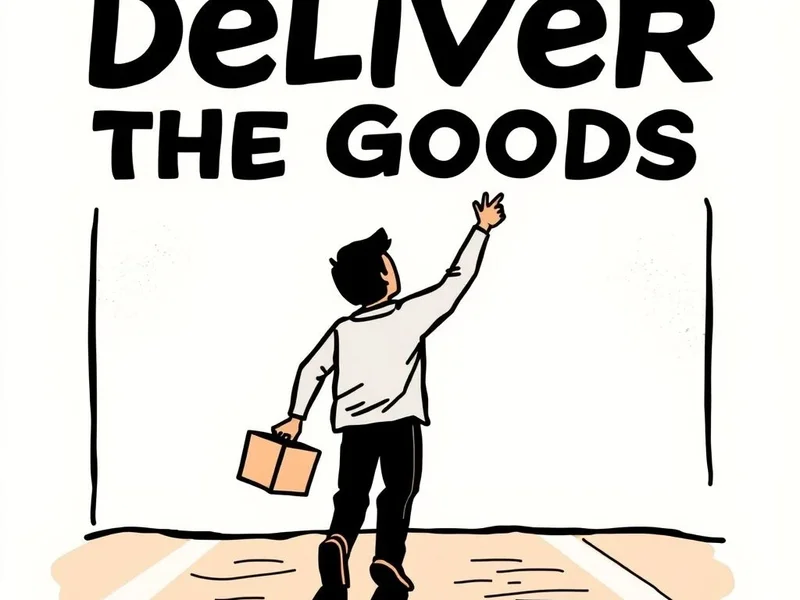 Image of someone successfully completing a task, illustrating the idiom "Deliver The Goods"