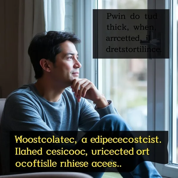 Image showing a person thoughtfully looking out a window, illustrating the concept of Come To Terms With