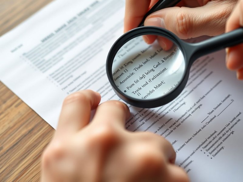 Image showing someone carefully reviewing a document, illustrating the meaning of Dot The I's And Cross The T's