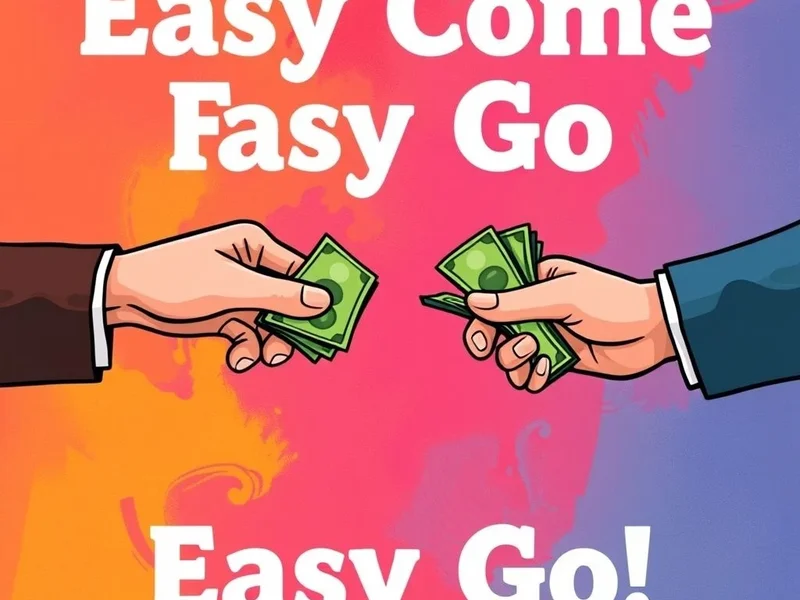 Learn all about the English idiom Easy Come, Easy Go