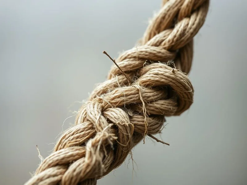 Image of a frayed rope, illustrating the meaning of End Of One's Rope