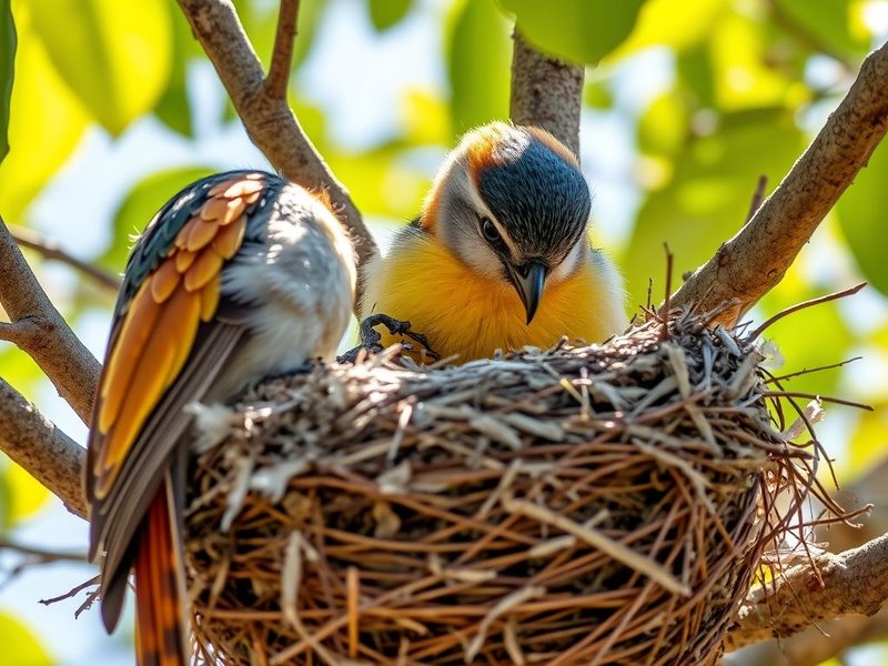 A comfortable nest with feathers, symbolizing someone enriching themselves, illustrating the idiom Feather One's Own Nest