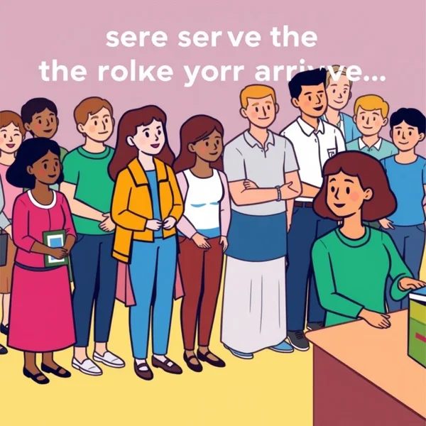 Image illustrating the concept of First Come, First Served