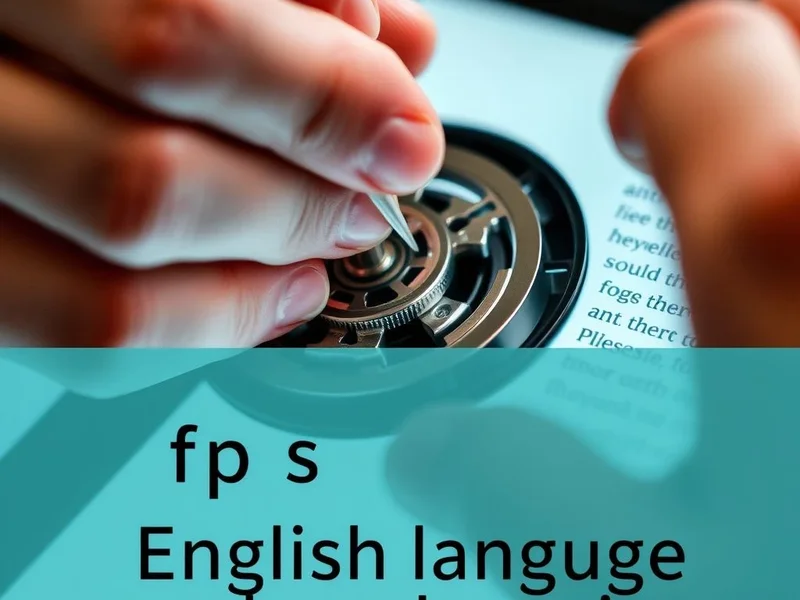 Image showing someone making small adjustments to an instrument or machine, with the text "Understanding how to Fine-Tune your English skills"