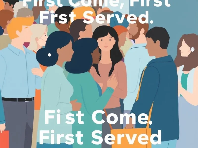 Image illustrating the concept of First Come, First Served