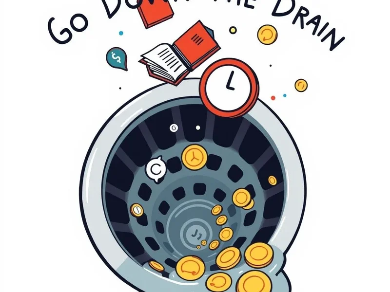 Understanding the idiom Go Down The Drain