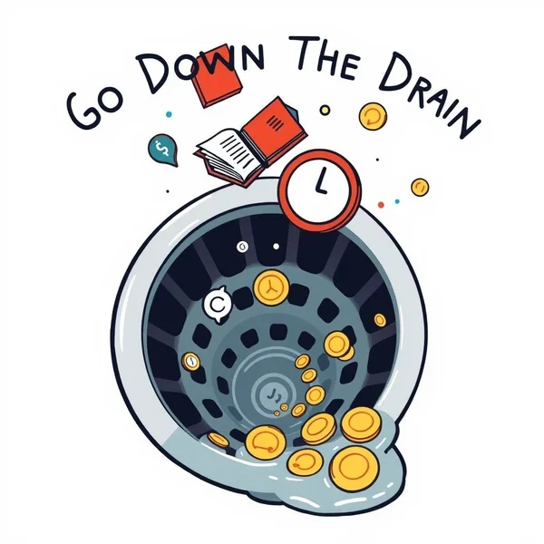 Understanding the idiom Go Down The Drain