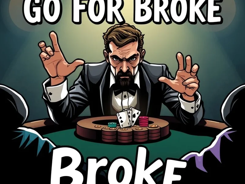 Image showing a concept of risk or all-in effort related to the idiom Go For Broke