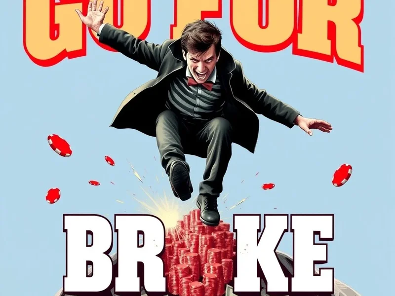 Image showing a concept of risk or all-in effort related to the idiom Go For Broke