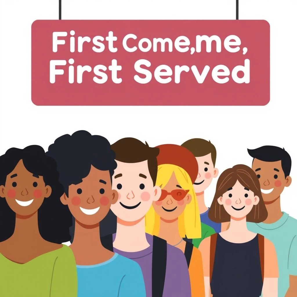 Hiểu "First Come, First Served" Thành ngữ Tiếng Anh Quan Trọng Về Sự Công Bằng