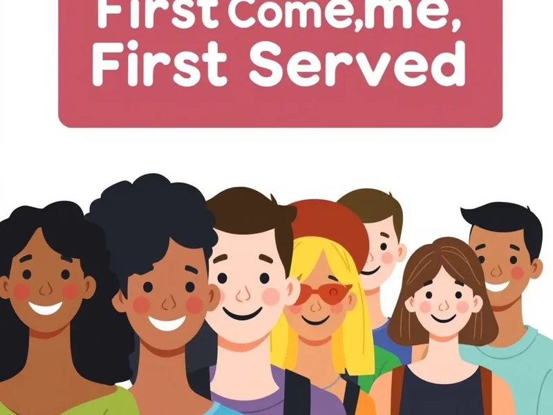 Image illustrating the concept of First Come, First Served