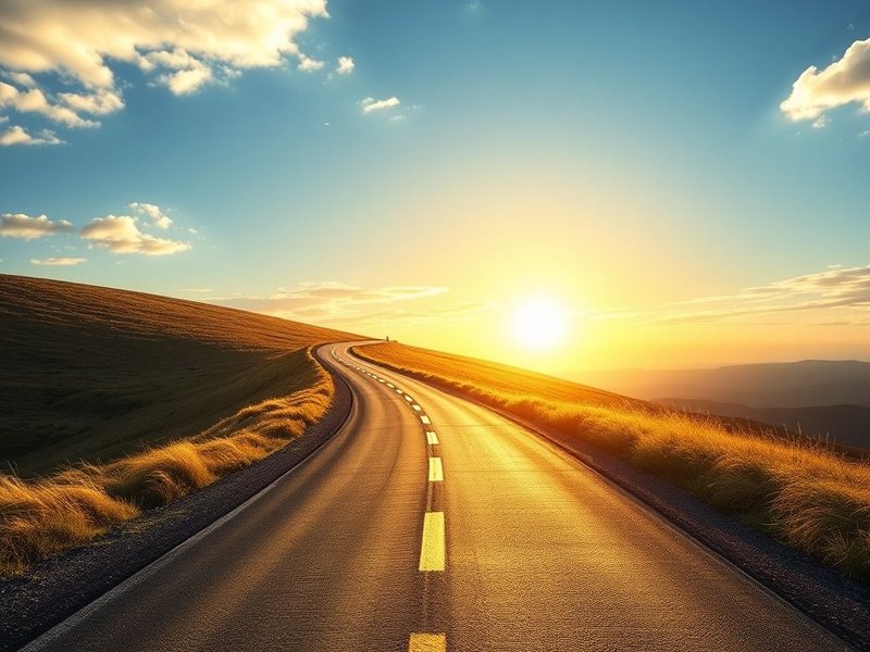 A winding road disappearing into the horizon, symbolizing commitment For The Long Haul