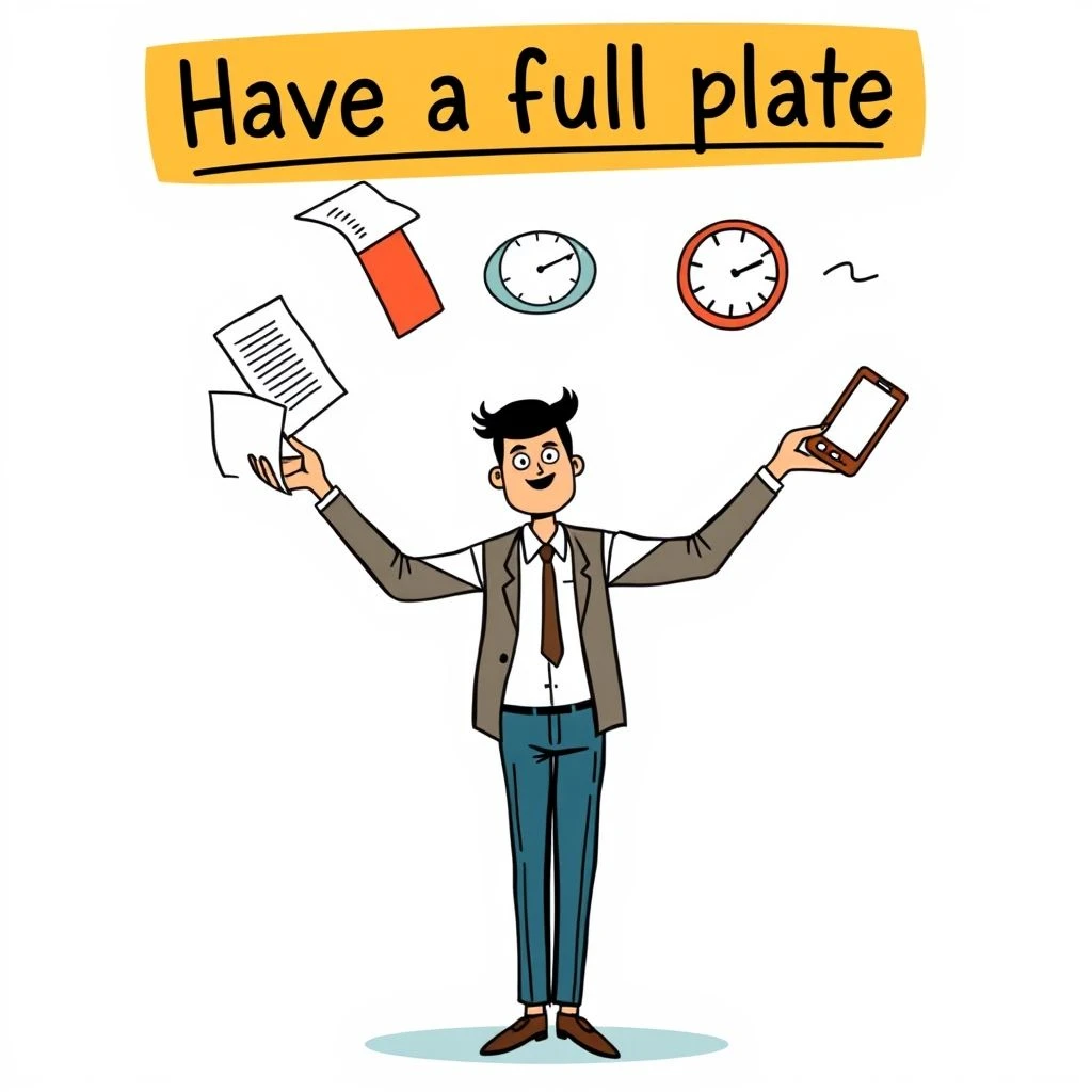 Làm chủ Full Plate Hiểu thành ngữ Tiếng Anh cuộc sống bận rộn