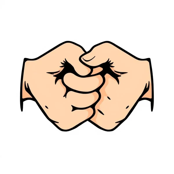 Image: Hai bàn tay nắm chặt vào nhau, minh họa khái niệm "Go Hand In Hand"