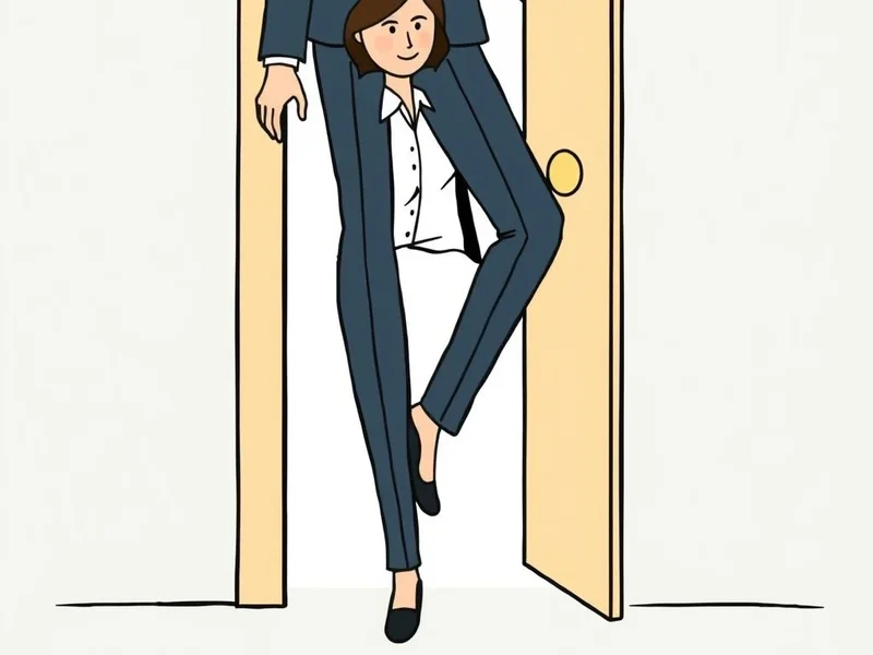Image title: A person placing their foot inside an opening door, illustrating the idiom 'Foot In The Door'