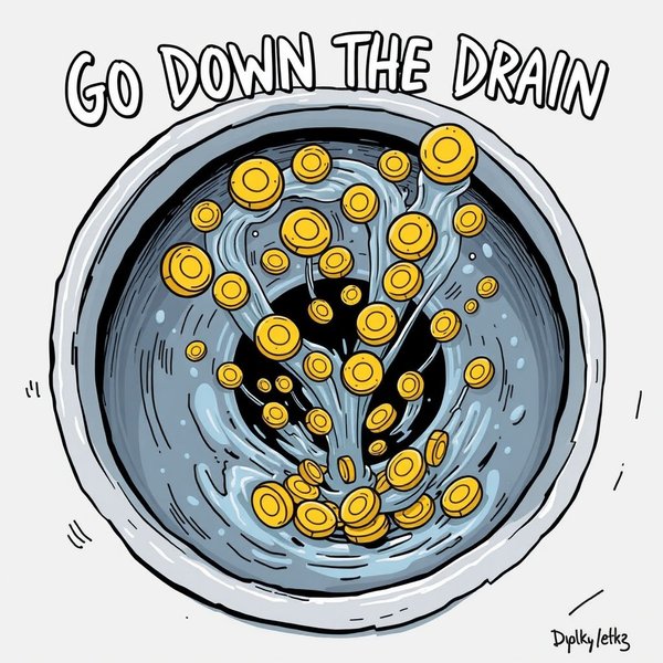 Understanding the idiom Go Down The Drain