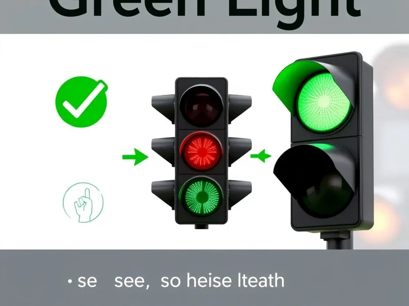 Um semáforo verde simbolizando o idioma Green Light